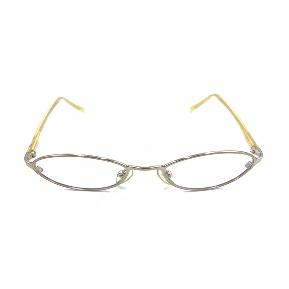 Gucci GG 1668 838 Gold Yellow Oval Eyeglasses Frames 49-19 135 Italy Designer - Picture 2 of 12